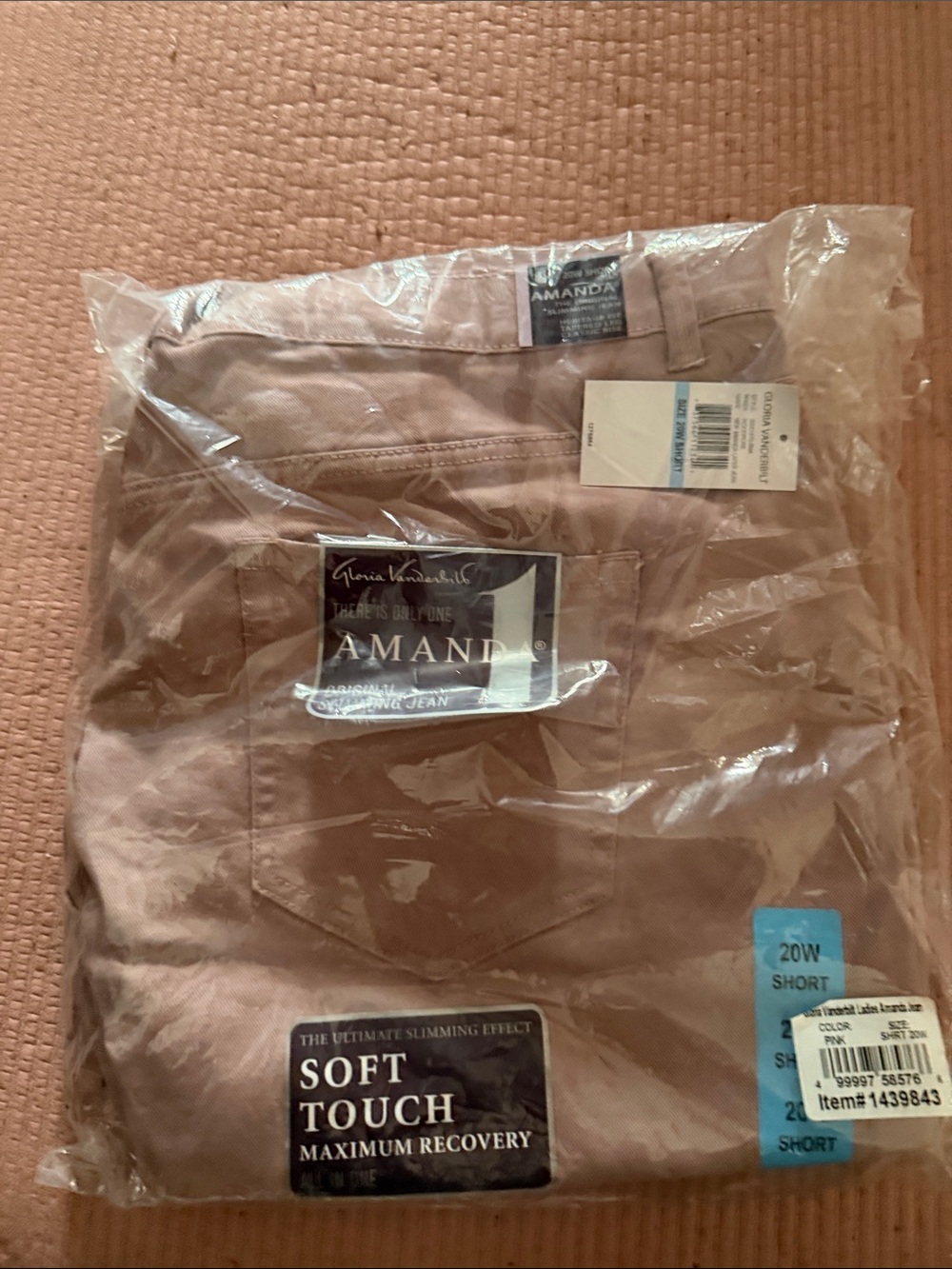 Gloria Vanderbilt Amanda Straight Jeans - Taupe Blush